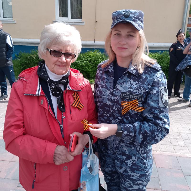 «Сотрудники Воскресенского отдела вневедомственной охраны присоединились к акции «Георгиевская ленточка»