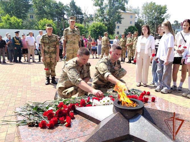 Росгвардейцы Иркутской области почтили память ветеранов боевых действий