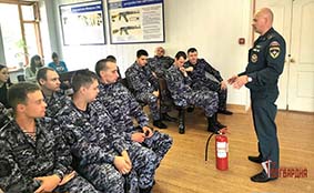 В подразделениях Росгвардии проведена совместная тренировка с участием сотрудников МЧС