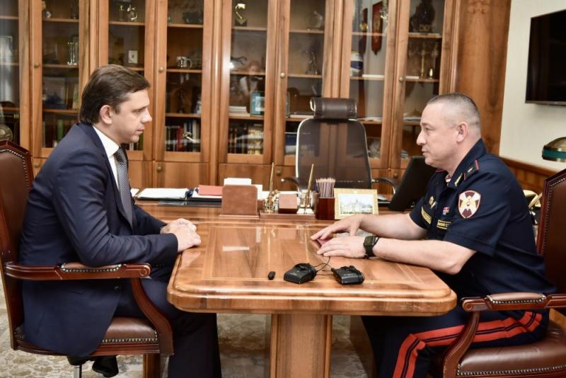 Орловский губернатор провёл рабочую встречу с главой регионального Управления Росгвардии