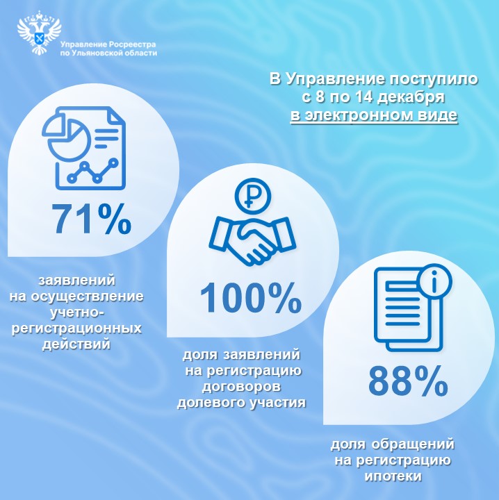 Электронные услуги (статистика) с 8 по 14 декабря 2025 года