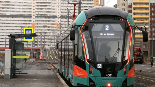 В Петербурге объявили дату запуска первого участка скоростного трамвая «Купчино – Шушары – Славянка»